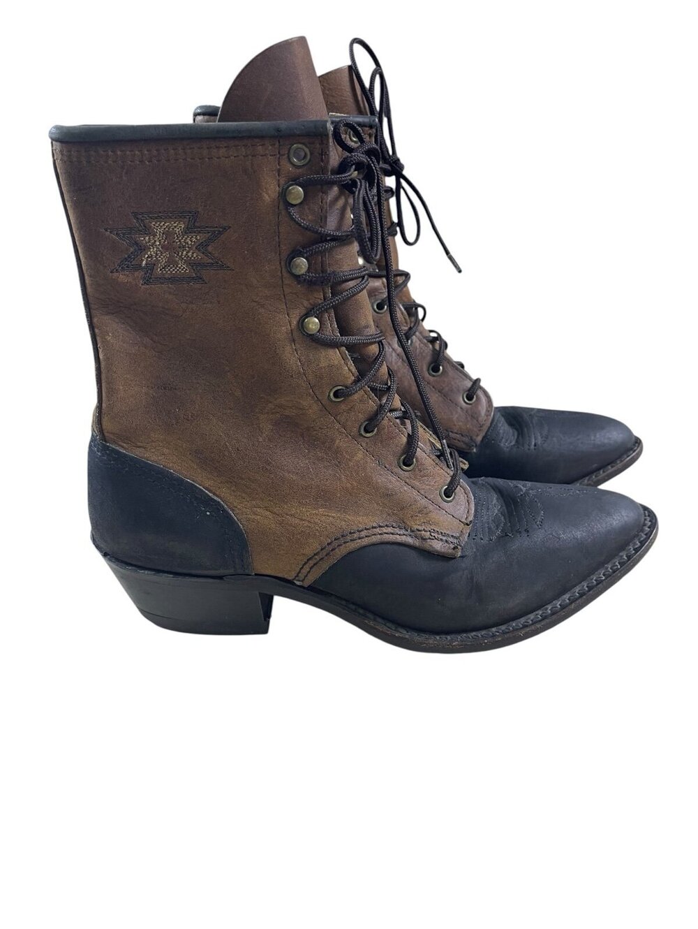 Vintage Women's Abilene Granny Packer Boots 7.5M USA Made